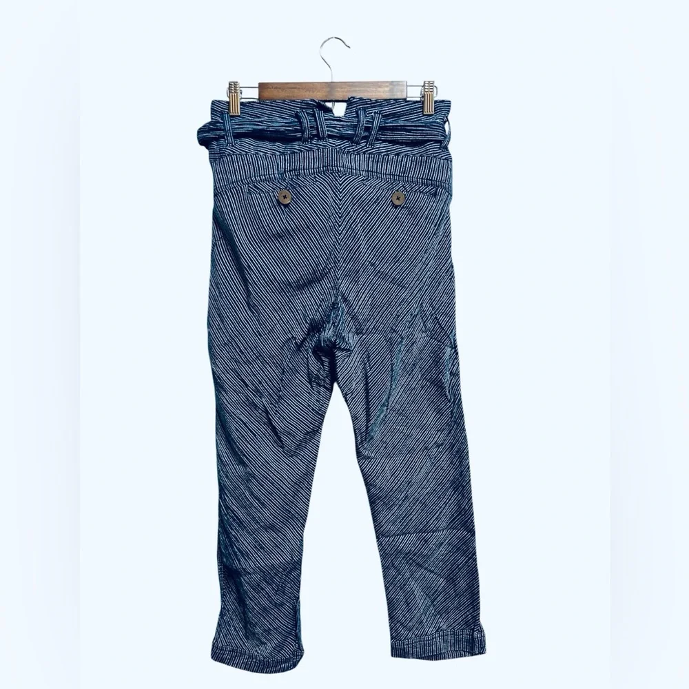 Free People Rumors Yarn Dyed Harem pant in blue stripe size 2